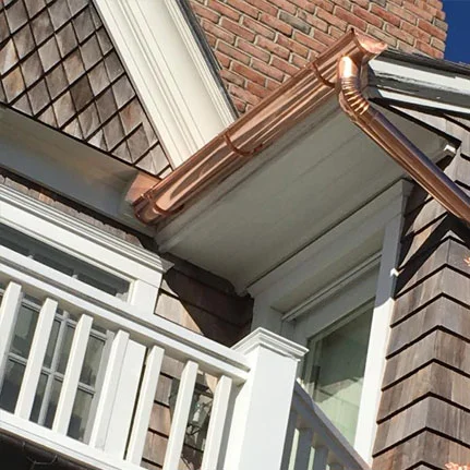 copper gutter installation Oyster Bay ny